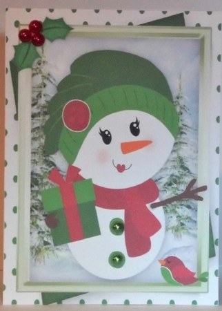 A5 , Lovely Snowlady by Hazel Underwood
