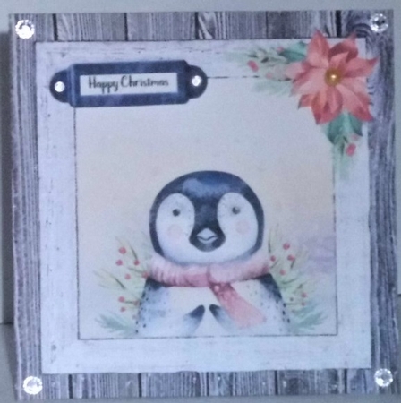 Printable Winter Penguin Christmas Card Kit by Hazel Underwood