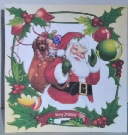  4 Lovely christmas card fronts in holly frames 8x8 Mini kit (set one) by Hazel Underwood