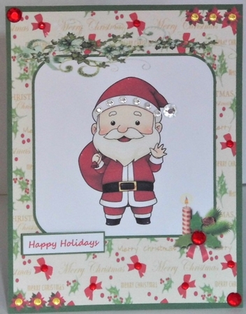 Santa Claus quick greeting card by Hazel Underwood