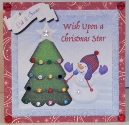 Snowman & Christmas Tree  by Hazel Underwood