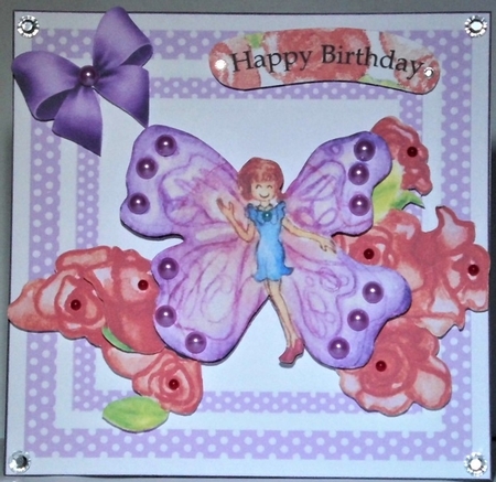 butterfly fairy in a rosy garden-mini kit by Hazel Underwood