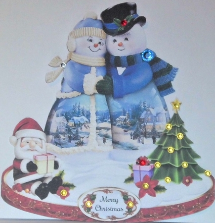 Christmas Snowman Couple Shaped Mini Page Kit by Hazel Underwood
