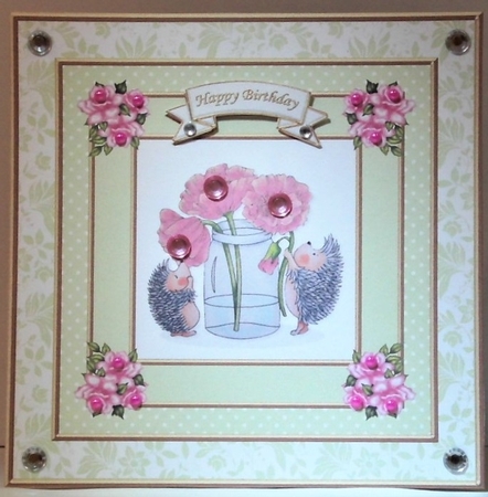 Cute Hedgehogs Birthday Topper by Hazel Underwood