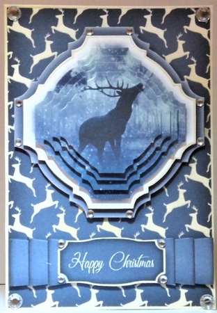 Christmas in July Deer Pyramage 3 by Hazel Underwood