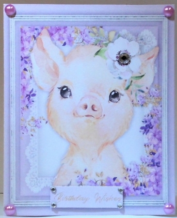 Print, and Cut , Beautiful Piglett  by Hazel Underwood