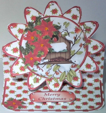 Robins in the Birdhouse - Shaped Easel Card Mini Kit by Hazel Underwood