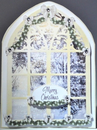Christmas Arched Window 4 by Hazel Underwood