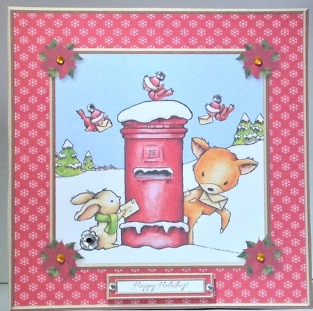 Cute Critters Mailing Letters To Santa (Red) by Hazel Underwood