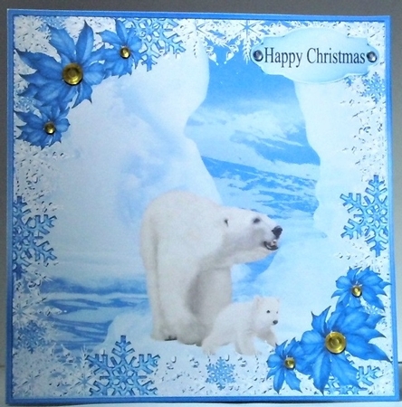 Blue & White Christmas 1 by Hazel Underwood