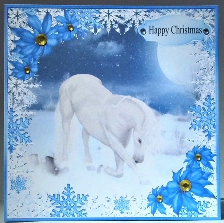 Blue & White Christmas 3 by Hazel Underwood