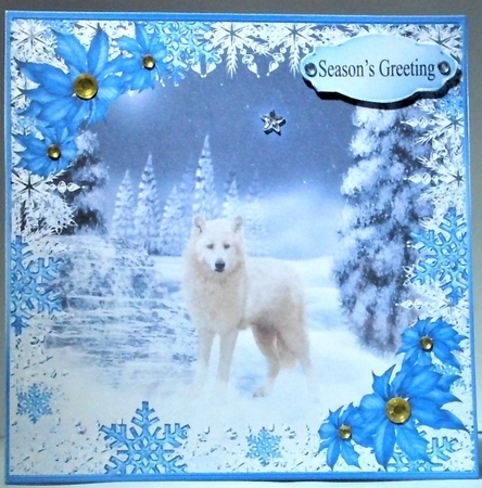 Blue & White Christmas 4 by Hazel Underwood