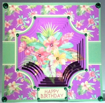 Tropical Flowers 7x7 Card Front Minikit by Hazel Underwood