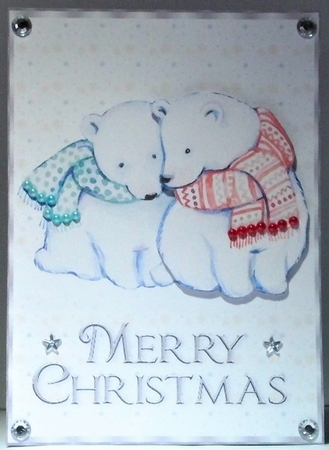 Merry Christmas Polar Bears by Hazel Underwood