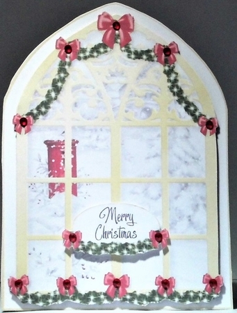A touch of Red Arched Window 2 by Hazel Underwood