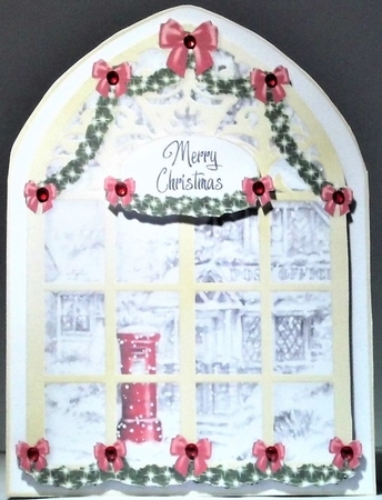 A touch of Red Arched Window 4 by Hazel Underwood