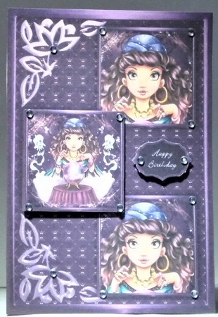 A Mesmerising Fortune Teller Three Square Quick Card by Hazel Underwood