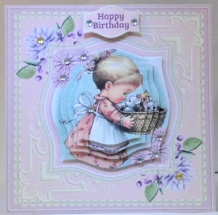 Cute Little Girl With Kittens by Hazel Underwood