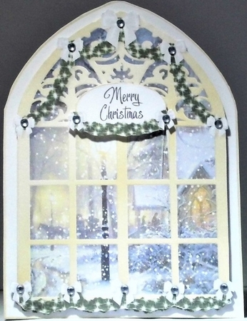 Gone to Church Arched Window 1 by Hazel Underwood