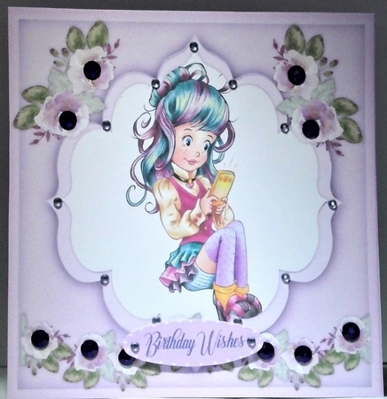 Little Texting Girl by Hazel Underwood