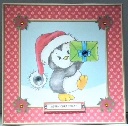 Cute Little Penguin Holiday Topper by Hazel Underwood