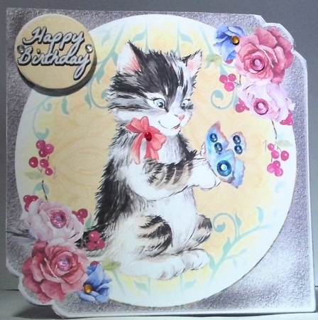 Mini Kit - Birthday Wishes # 3 Cute kitty by Hazel Underwood