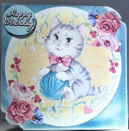 Mini Kit - Birthday Wishes # 5 Cute Kitty by Hazel Underwood