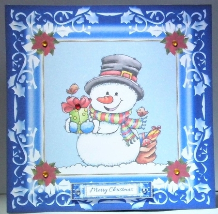 Cute Little Snowman Holiday Topper by Hazel Underwood