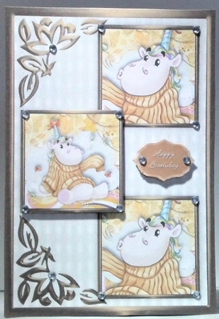 Leaf Blower Three Square Quick Card by Hazel Underwood