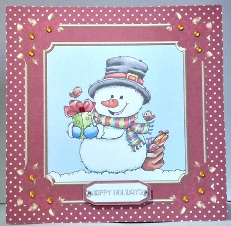 Cute Little Snowman Holiday Topper 10 by Hazel Underwood