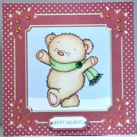 Cute Little Bear Holiday Topper by Hazel Underwood