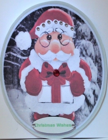 Christmas Santa Topper by Hazel Underwood