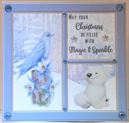 Blue Christmas bird by Hazel Underwood