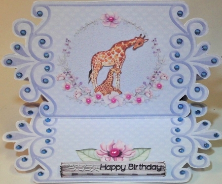 Giraffe Easel Card by Hazel Underwood