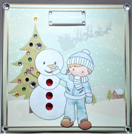 Building a snowman by Hazel Underwood