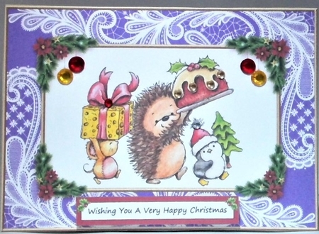 Two Cute Holiday Animals Toppers by Hazel Underwood