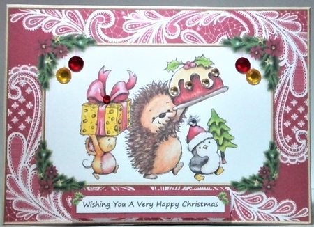 Two Cute Holiday Animals Toppers by Hazel Underwood