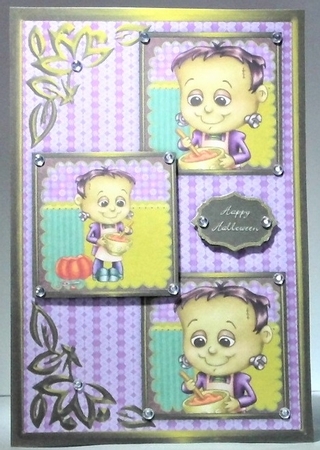 Franky Pastry Three Square Quick Card by Hazel Underwood