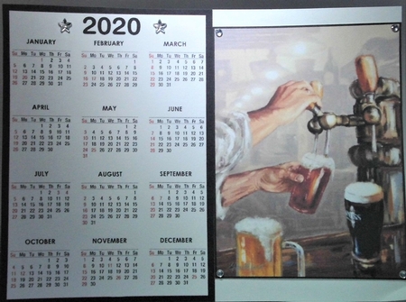 2020 Calendar -  Landscape Mines a Pint! by Hazel Underwood