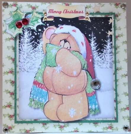 6, Christmas Teddies Plus 2 Inserts by Hazel Underwood