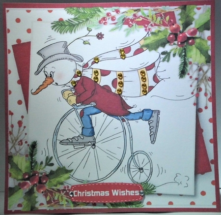 4, Christmas Card Fronts and 2 Inserts by Hazel Underwood