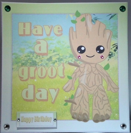 Have a groot birthday 8x8 by Hazel Underwood