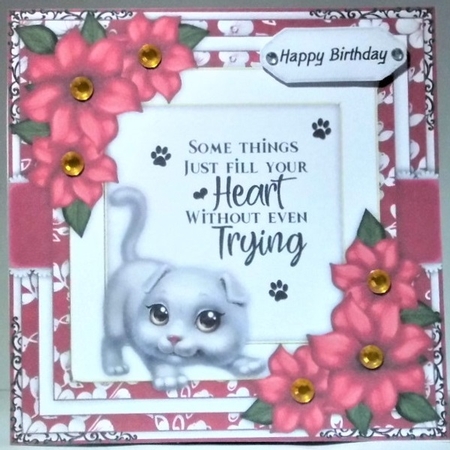 Kitty Love Card Bumper Kit by Hazel Underwood