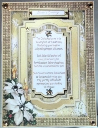 Quilted Opulence - White Poinsettia by Hazel Underwood