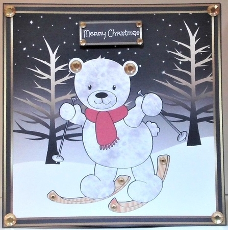 Polar bear skiing fun by Hazel Underwood