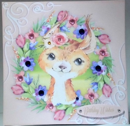 Squirrel in a Flower Frame  by Hazel Underwood