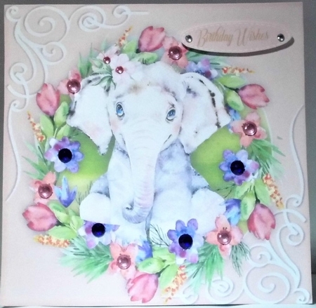 Ellie in a Flower Frame  by Hazel Underwood