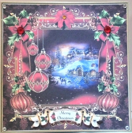 Red And Gold Christmas Mini Page Kit by Hazel Underwood