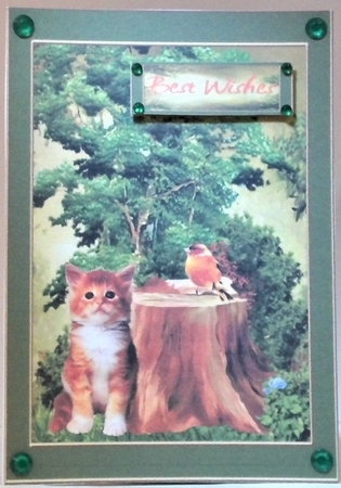 Woodland cat Birthday by Hazel Underwood