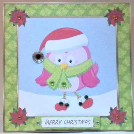Cute Bundled Up Christmas Owl by Hazel Underwood